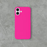 Bright Pink Simple Minimalist iPhone 16 Plus Case<br><div class="desc">Simple solid bright pink.</div>