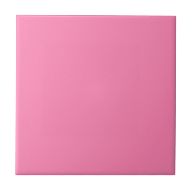 Bright Pink Solid Color Tile (Front)