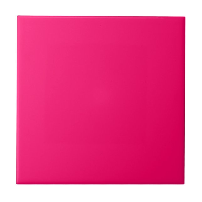 Bright Pink Solid Colour Tile (Front)
