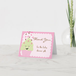 Bright Pink Sprinkles Thank You Card