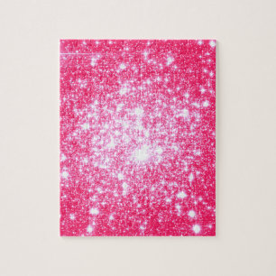 Bright Pink Stars Jigsaw Puzzle