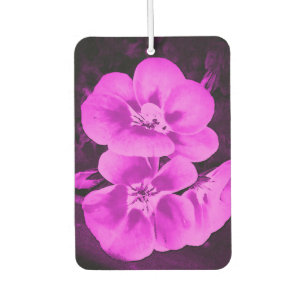 Bright Pink Tropical Flowers Car Air Freshener