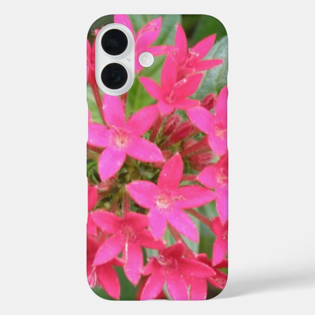 Bright Pink Tropical Flowers Case-Mate iPhone Case (Back)