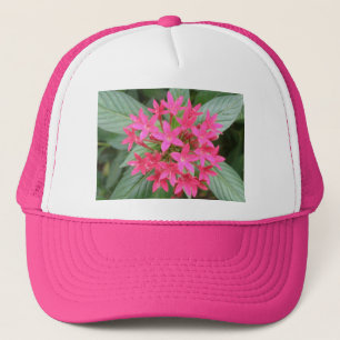 Bright Pink Tropical Flowers Hat