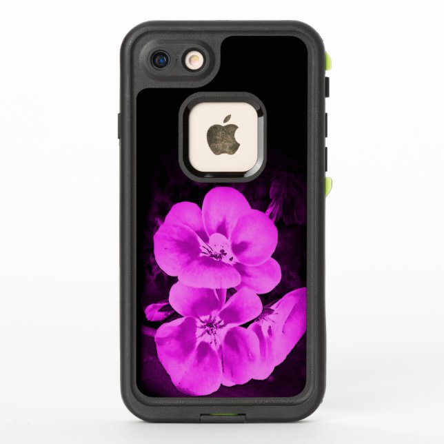 Bright Pink Tropical Flowers Life Proof Phone Case (Back)