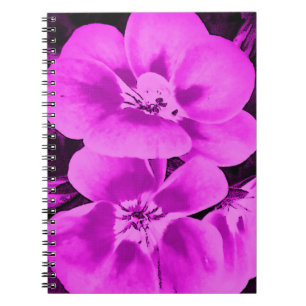Bright Pink Tropical Flowers Notebook