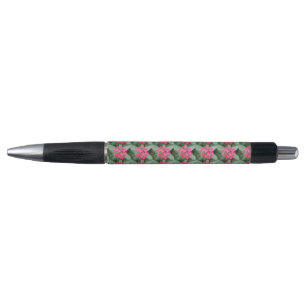 Bright Pink Tropical Flowers Pen