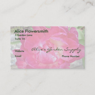 Bright Pink Tulip business cards