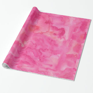 Bright Pink Watercolor Wrapping Paper