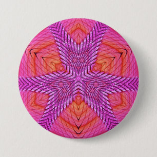 BRIGHT! ~ Pink White Orange and Red ~ Button