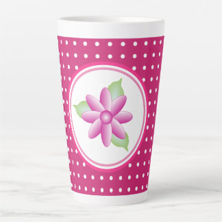 Bright Pink With White Latte Mug