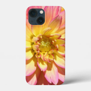 Bright Pink Yellow Dahlia Flower iPhone 13 Mini Case