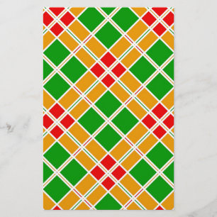 Bright Plaid Argyl green yellow pattern accessory