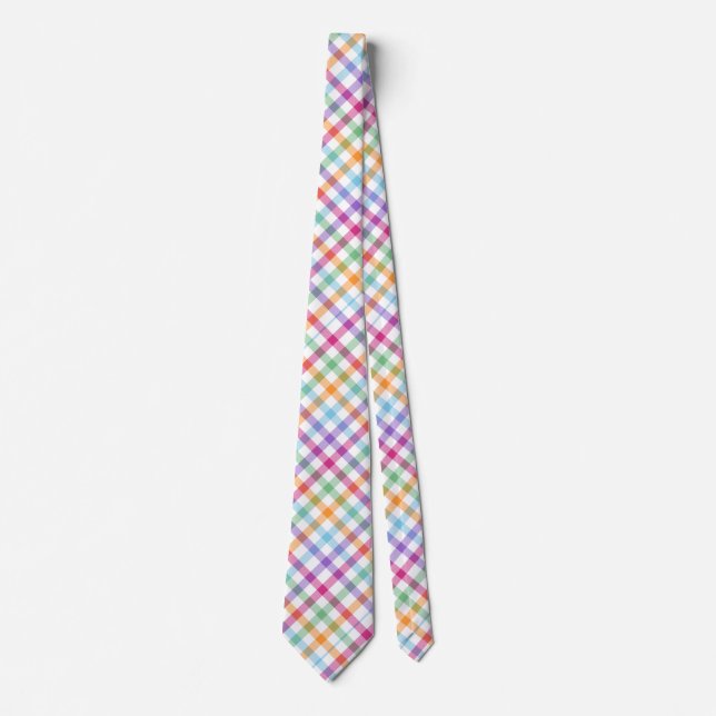Bright Plaid Tie (Front)