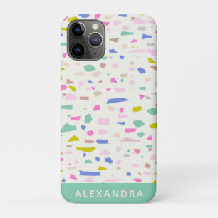 Bright Playful Fragment Terrazzo Personalised iPhone 11 Pro Case