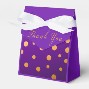 Bright Plum Purple and Gold Favour Box