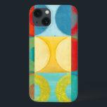 Bright Pop Art with Circles and Squares iPhone 13 Case<br><div class="desc">Fluorescent is not just for lights anymore as proven by this wonderfully bright pop art piece. This print is a mash of square grids with coloured circles inside. If you love abstract art you'll love this print!</div>