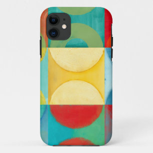 Bright Pop Art with Circles and Squares iPhone 11 Case