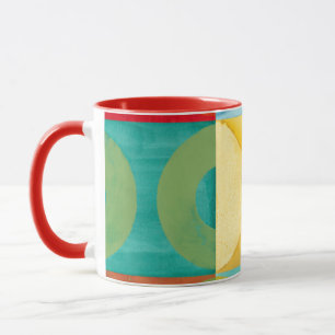 Bright Pop Art with Circles and Squares Mug
