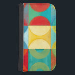 Bright Pop Art with Circles and Squares Samsung S4 Wallet Case<br><div class="desc">Fluorescent is not just for lights anymore as proven by this wonderfully bright pop art piece. This print is a mash of square grids with coloured circles inside. If you love abstract art you'll love this print!</div>