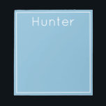 Bright Pop of Colour Personalised Notepad, Blue Notepad<br><div class="desc">This modern notepad features a bright colour and your personalisation at the top. Use the template to add your custom text.</div>