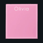 Bright Pop of Colour Personalised Notepad, Pink Notepad<br><div class="desc">This modern notepad features a bright colour and your personalisation at the top. Use the template to add your custom text.</div>