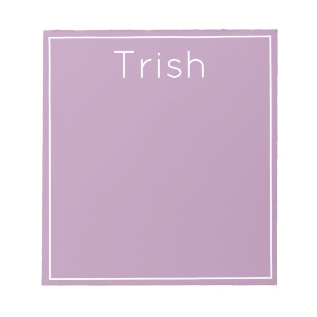 Bright Pop of Colour Personalised Notepad, Purple Notepad (Front)