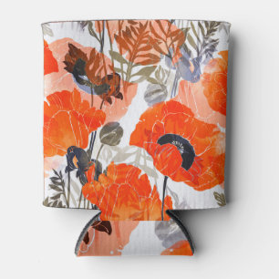 Bright Poppies Imprints: Seamless Art Can Cooler