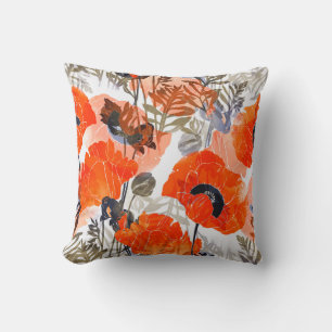 Bright Poppies Imprints: Seamless Art Cushion