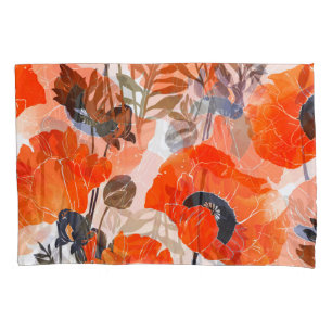 Bright Poppies Imprints: Seamless Art Pillowcase