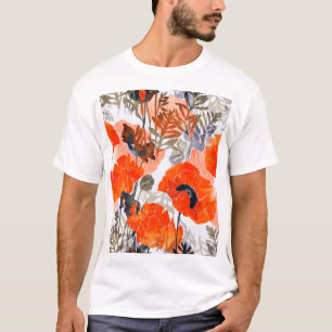 Bright Poppies Imprints: Seamless Art T-Shirt