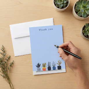 Bright potted Plants Illustration note card