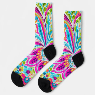 Bright Preppy Paisley Socks