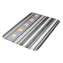 Bright Pride Pattern on Dark Grey and White Stripe
