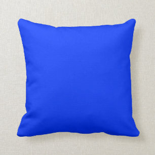 bright primary blue  pillow