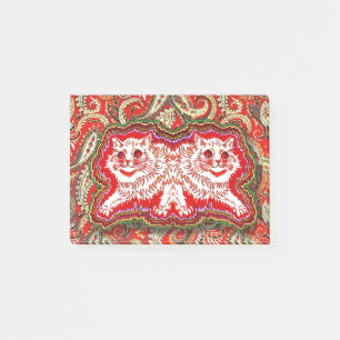Bright Psychedelic Red Cats (by Louis Wain) Post-it Notes