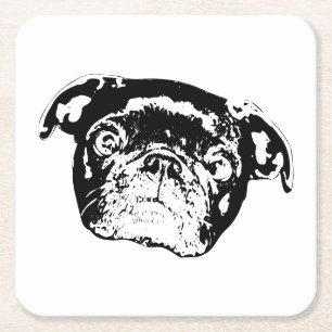 Bright Pug Gathering Coaster