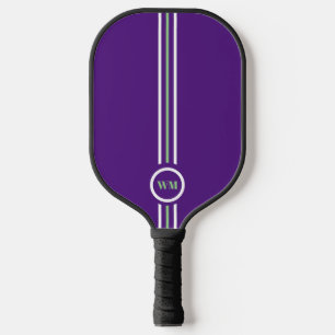 Bright Purple and Green Pickleball Paddle