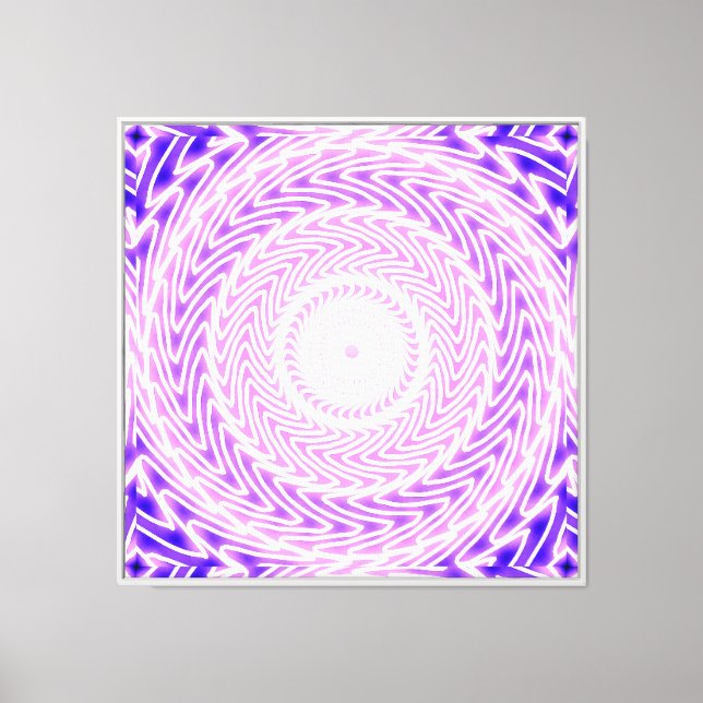 Bright purple circles pattern canvas print (Front)