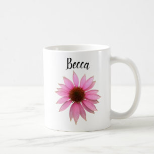 Bright Purple Coneflower Personalized Mug
