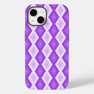 Bright purple diamond pattern Case-Mate iPhone 14 case