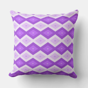 Bright purple diamond pattern cushion