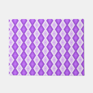 Bright purple diamond pattern doormat
