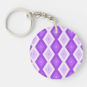 Bright purple diamond pattern key ring