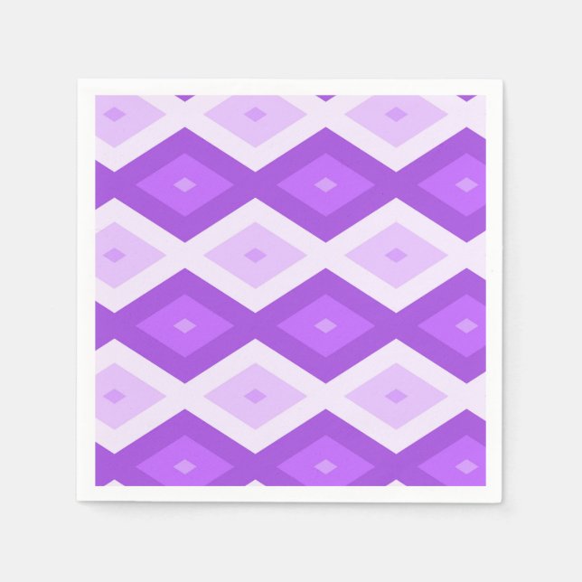 Bright purple diamond pattern napkin (Front)