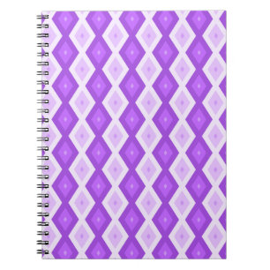 Bright purple diamond pattern notebook