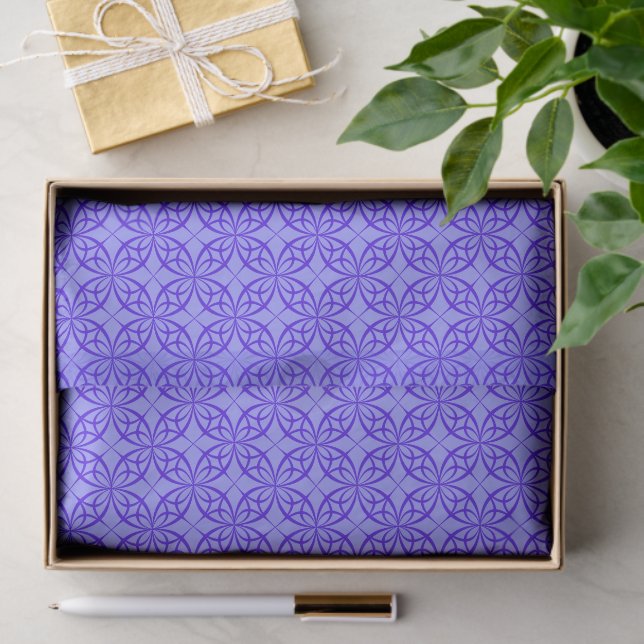 Bright Purple Filigree Pattern Tissue Paper (Gift)