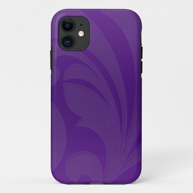Bright Purple Flourish Case-Mate iPhone Case (Back)