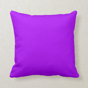Bright Purple Fuchsia Neon Purple Colour Only Cushion