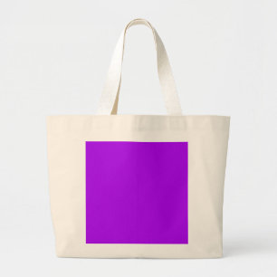 Bright Purple Fuchsia Neon Purple Colour Only Large Tote Bag